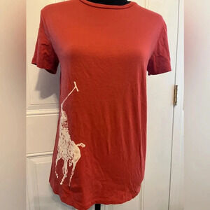 Women’s Ralph Lauren Sport Red Short Sleeve Shirt Size Medium Ordered